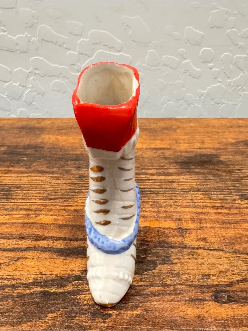 Vintage Mini Ceramic Boot Shoe Match Holder Vase Japan Made Small Miniature
